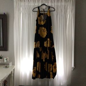 Anthropologie Cotton floral, tropical dress